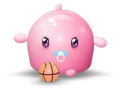 Mochi playing with a ball