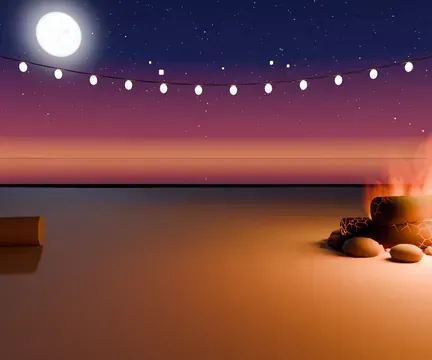 Beach Bonfire Evening room in Lovegotchi